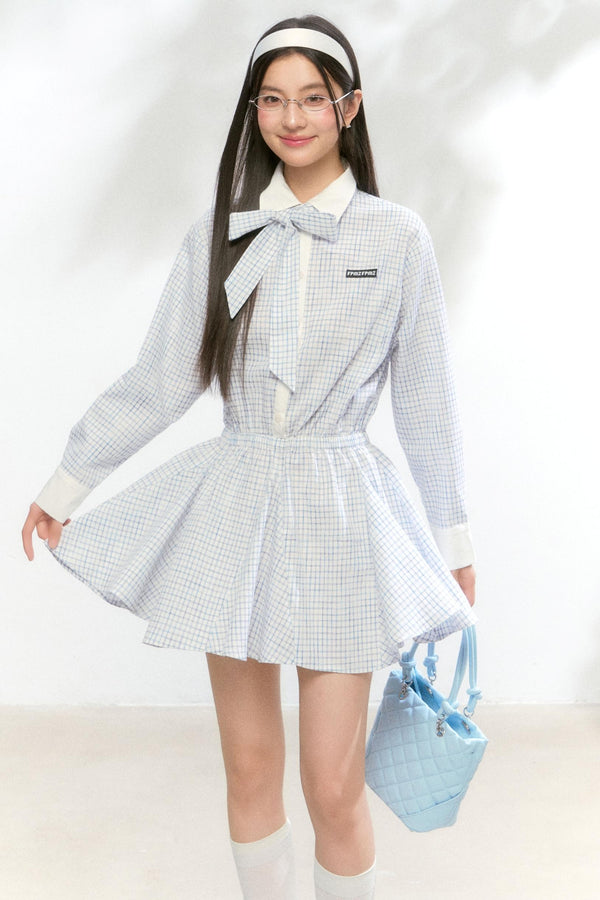Autumn White Shirt Dress