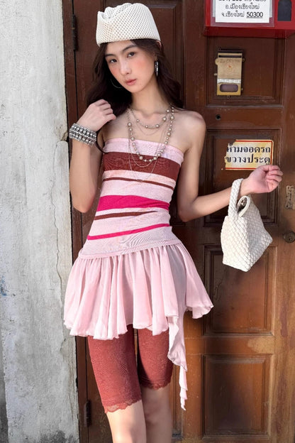 Slim Fit Striped Dress Set-Up