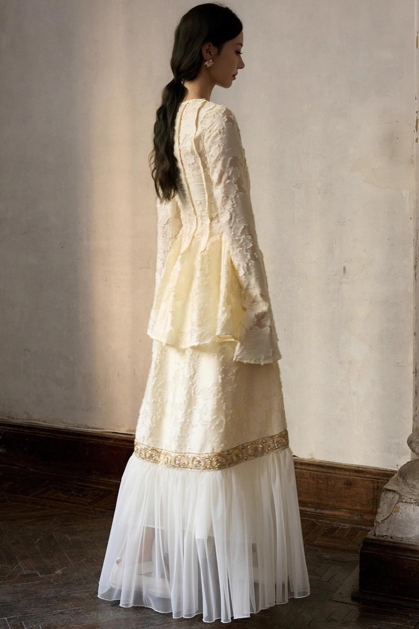 Cut Flower Mesh Skirt