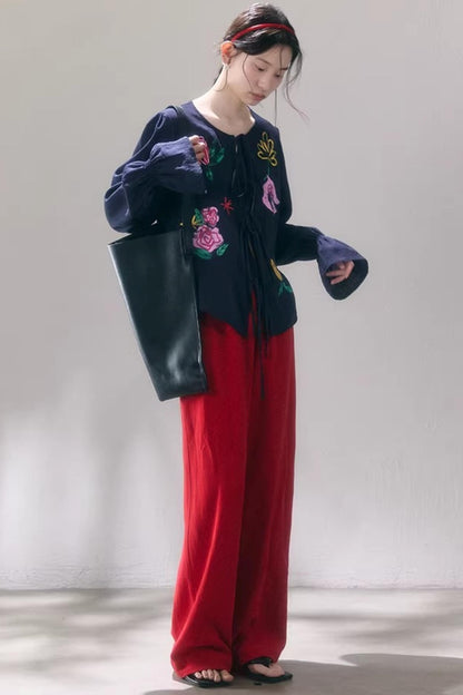 Bird and Rose Linen Blouse