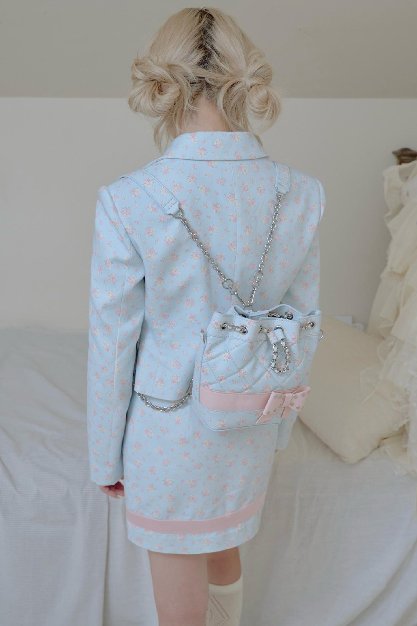 Satin Patchwork Suit Coat Set-Up