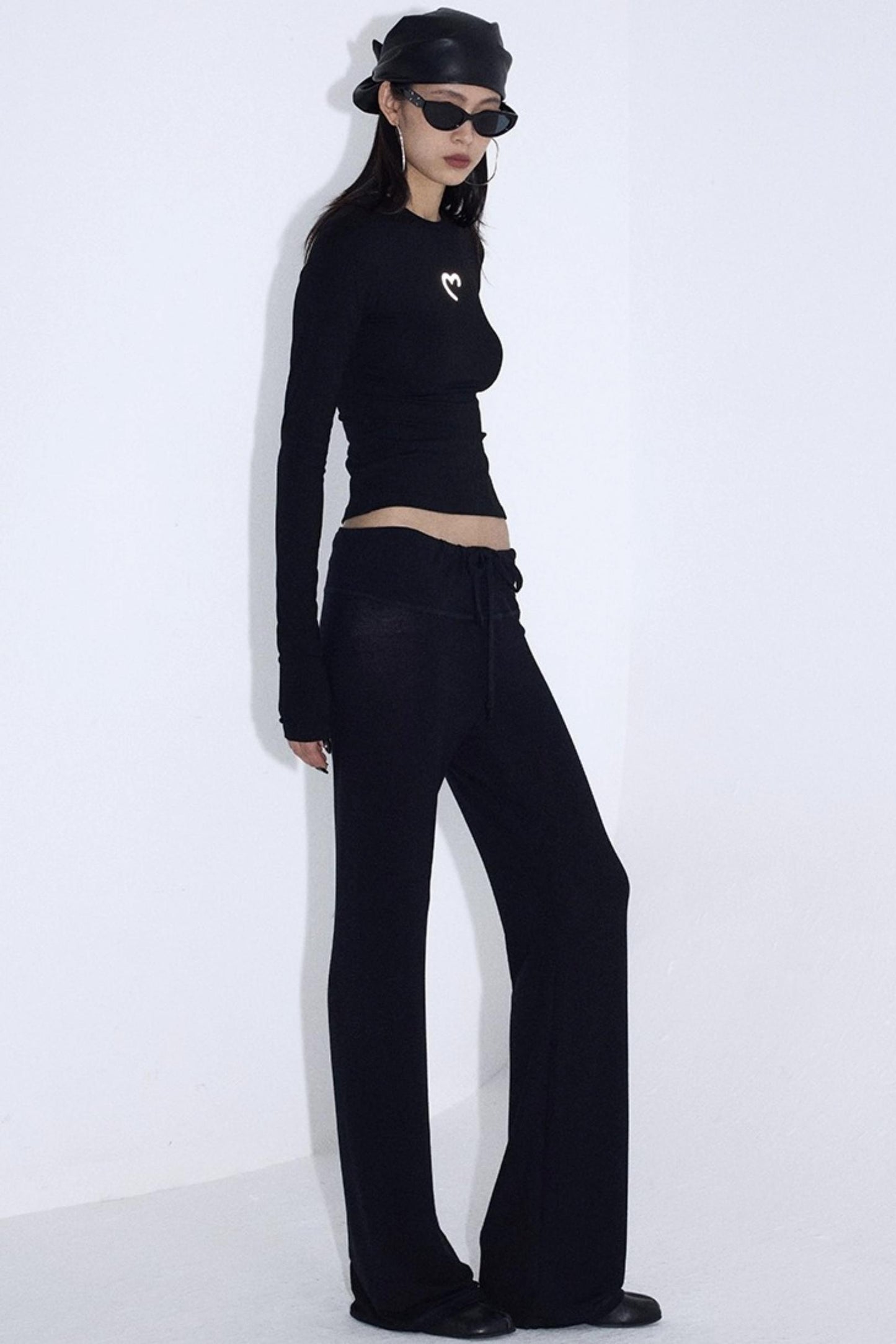 Love Black Base Layer Top