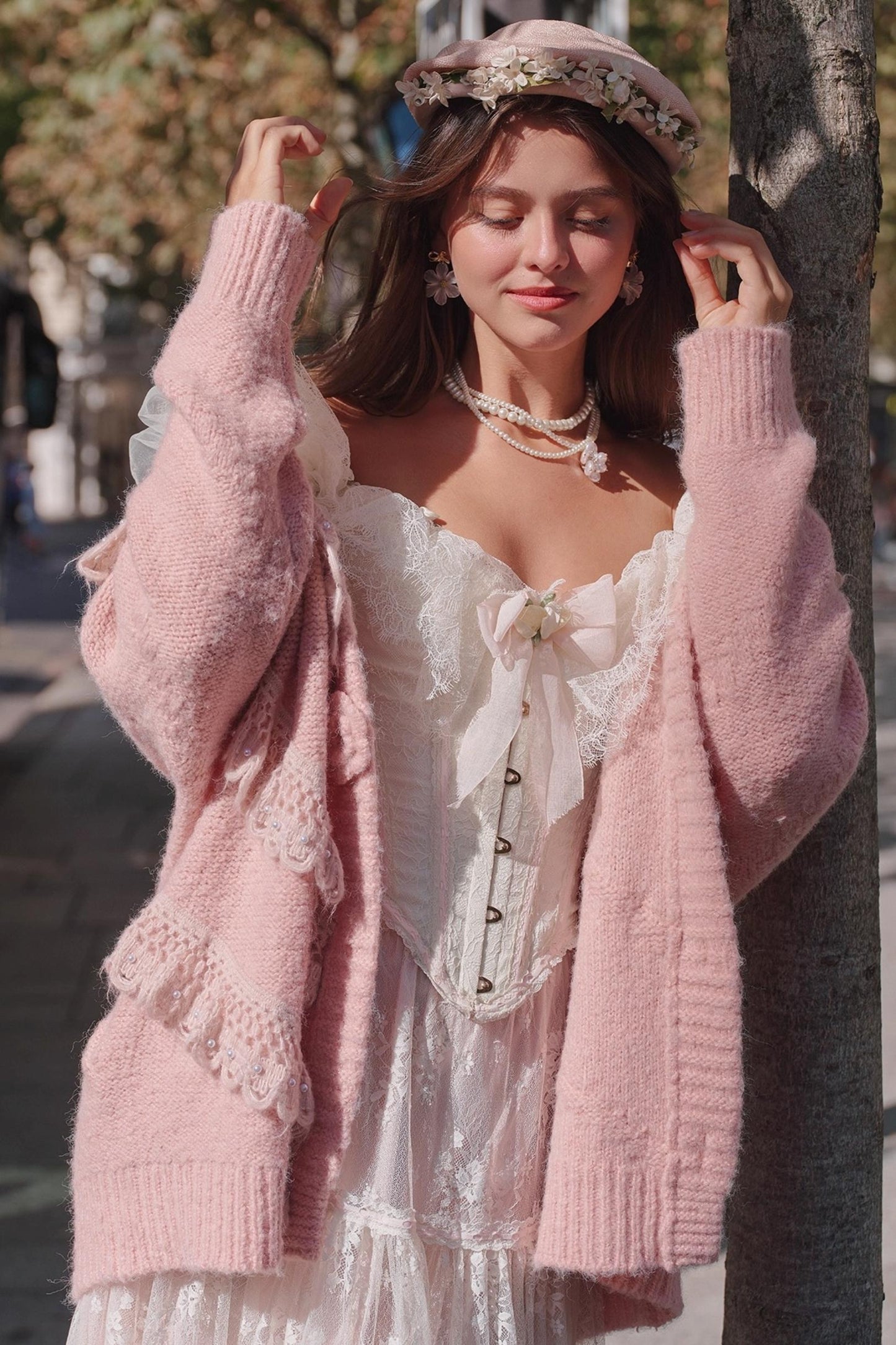 Morning Dew Lace Skirt Set-Up