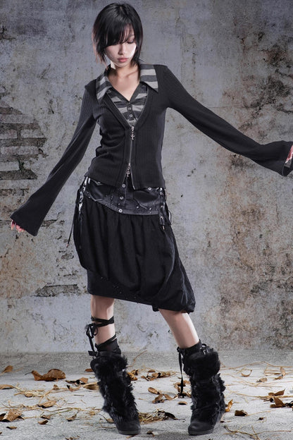 Slim Fit V-Neck Pullover Knit Top