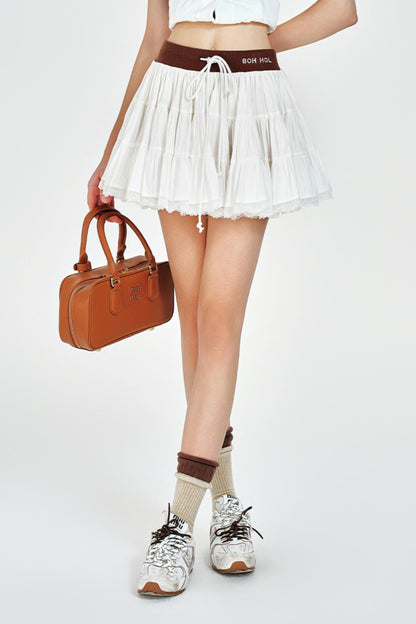 Pleated Mint Cake Skirt