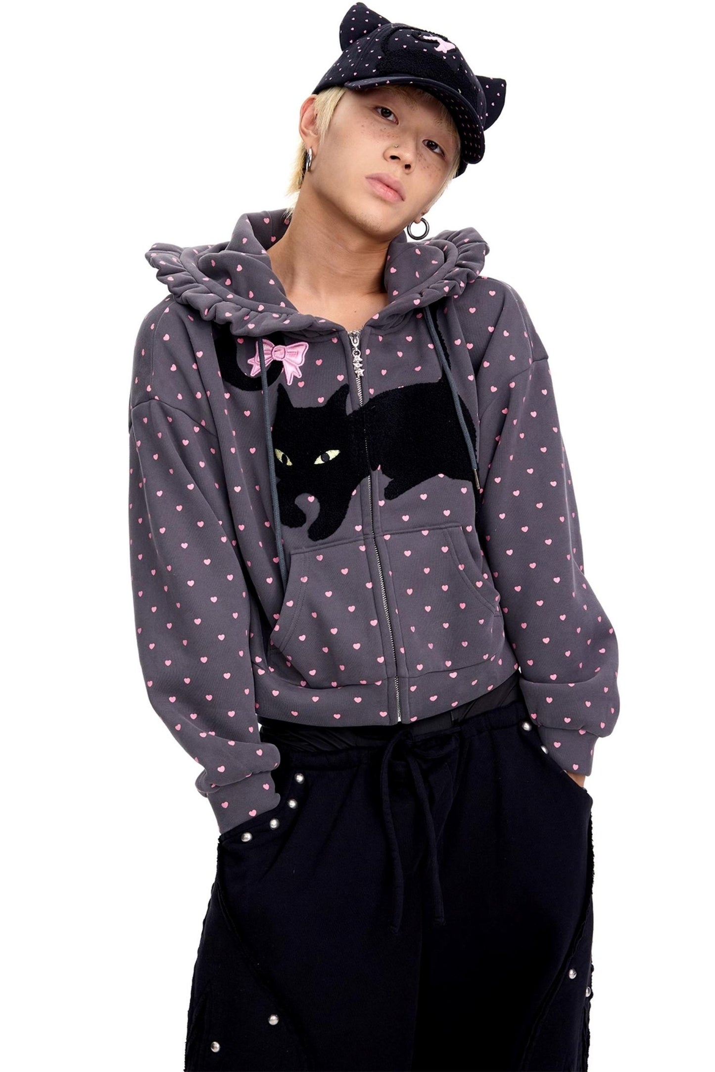 Love Polka Dot Cat Ear Jacket