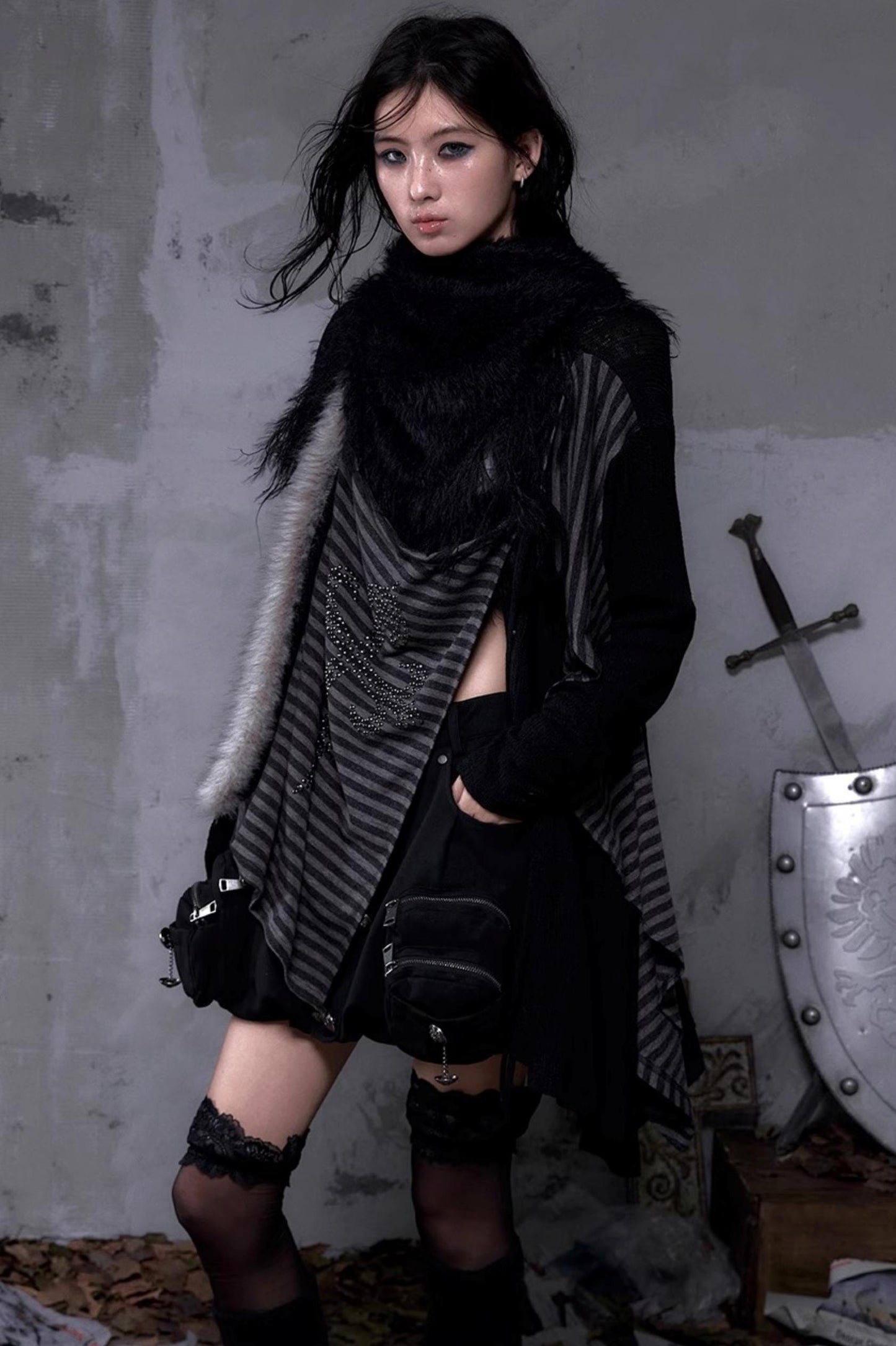 Vintage Fringe Triangle Scarf