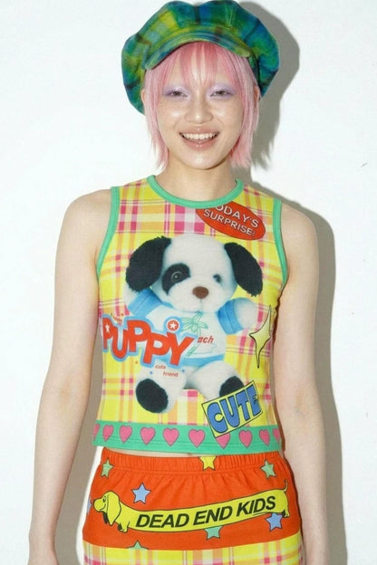 Amerikanisches Y2K-Tanktop mit Print