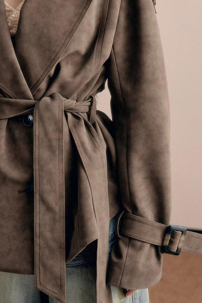 Vintage Windjacke aus Wildlederimitat