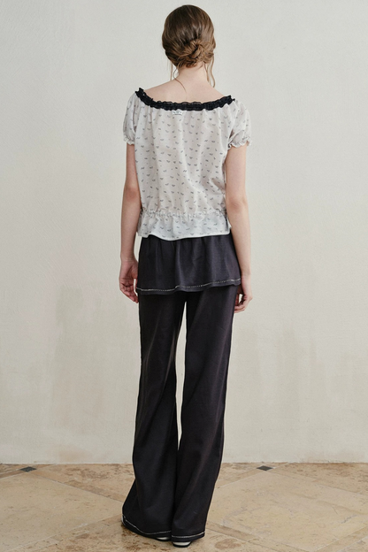 Lyocell Linen Skirt Pants