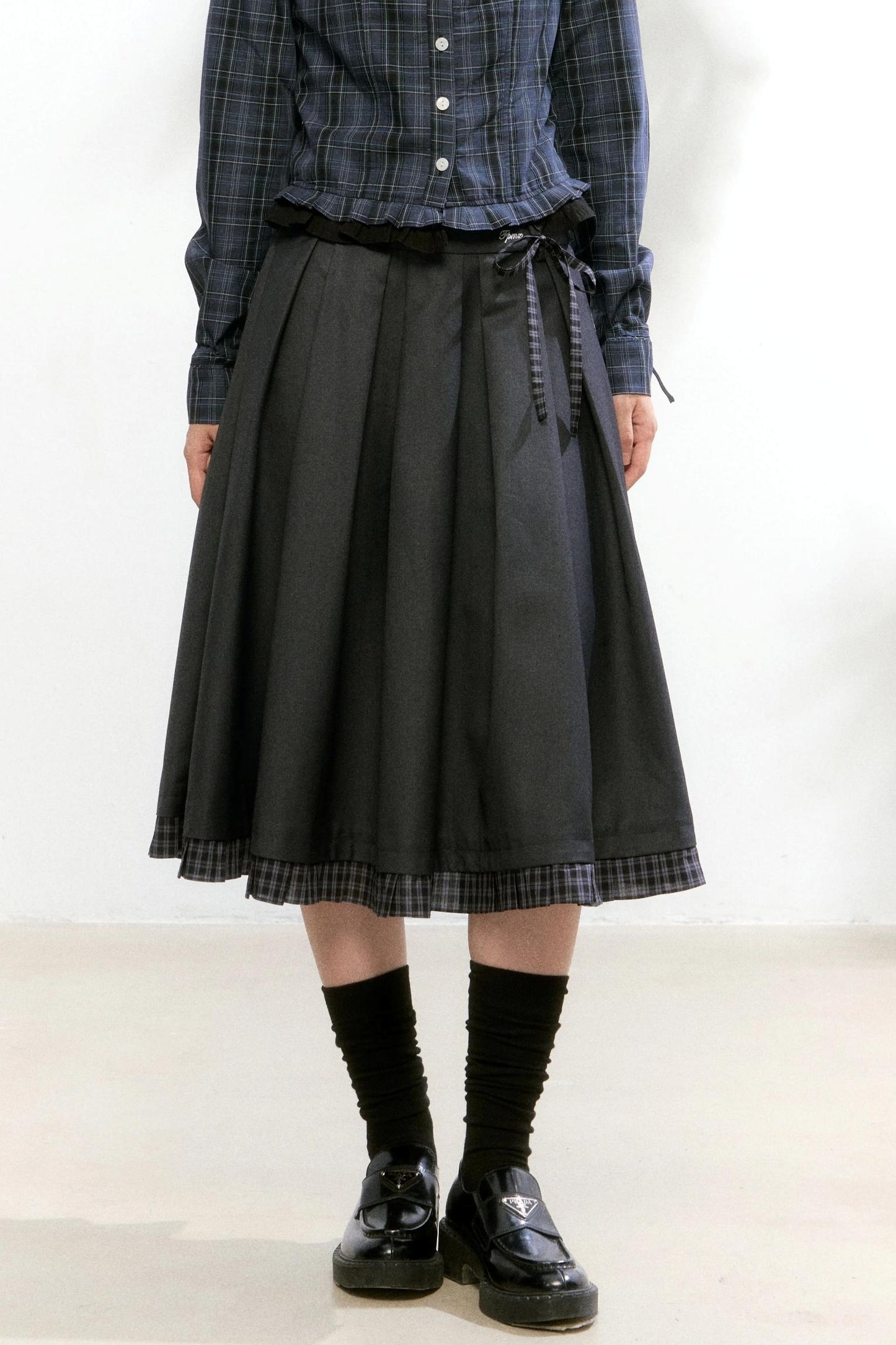 Autumn Pleated A-Line Skirt