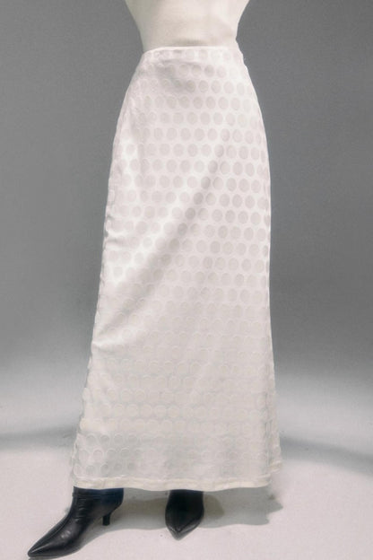 Retro Polka Dot Velvet Skirt