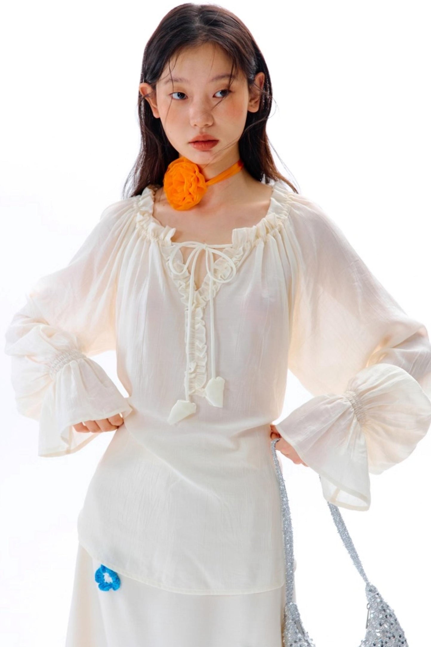 Square Streamer Printed Top