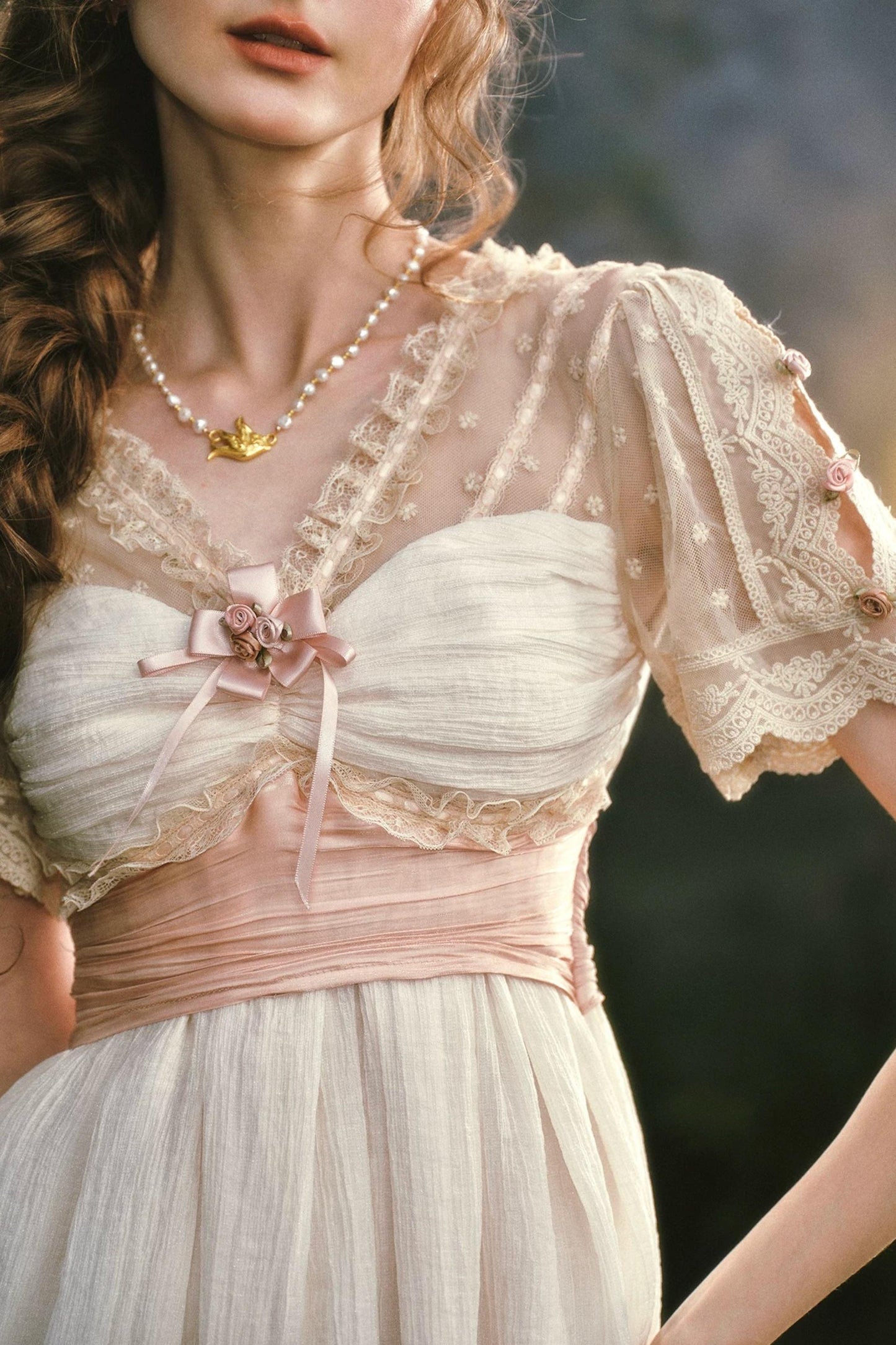 Lace Imperial Beige Dress