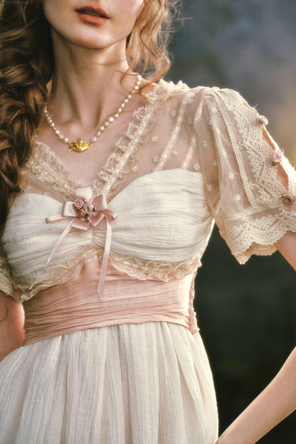 Lace Imperial Beige Dress