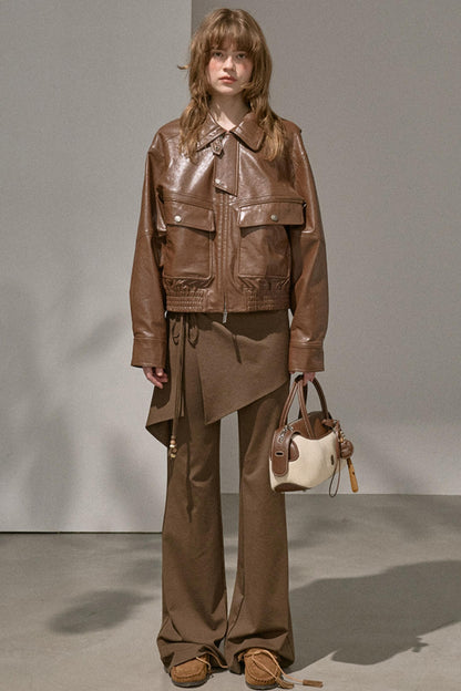 Flared Stitched Pants