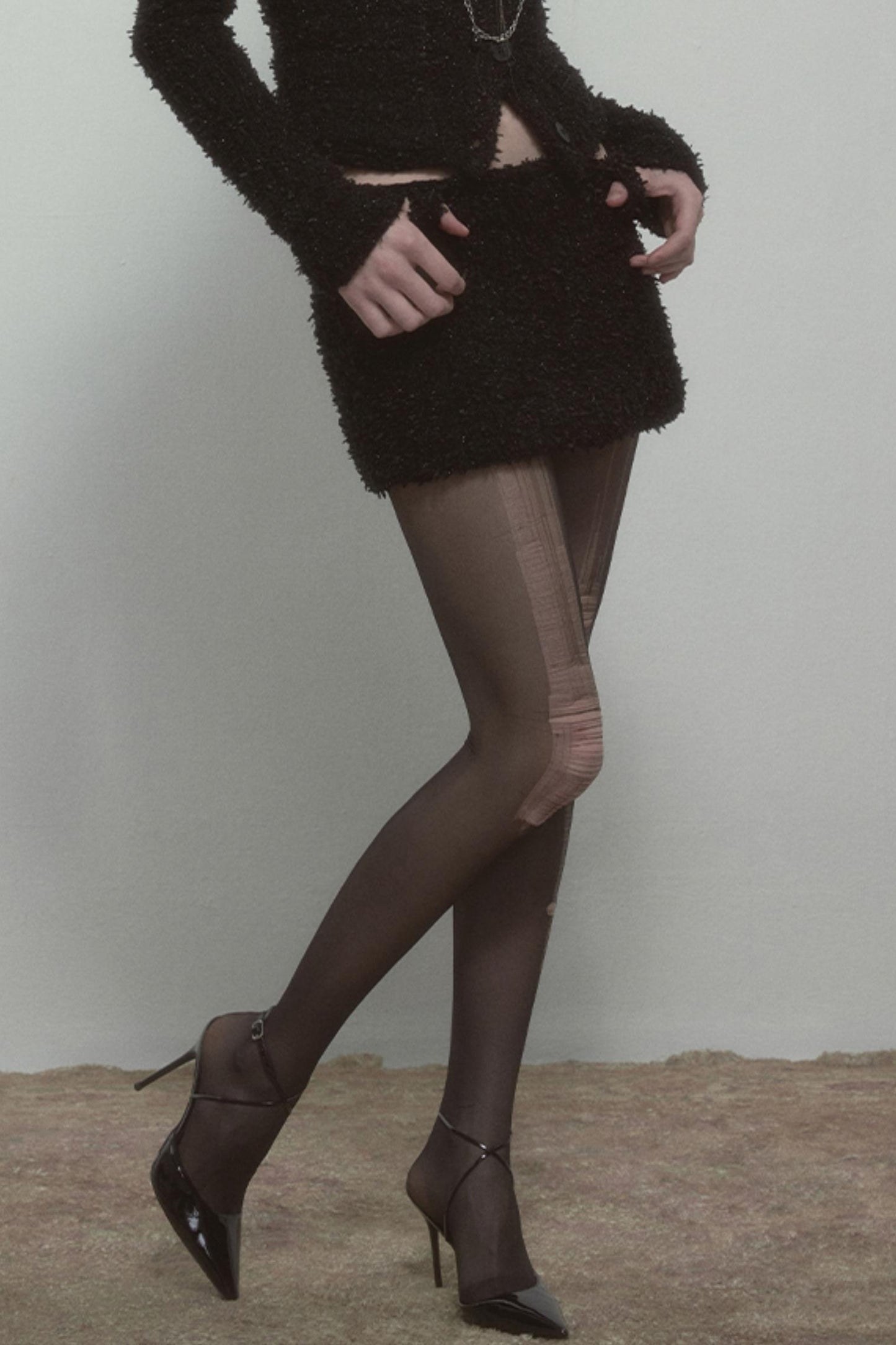 Sweet Black Knitted Skirt