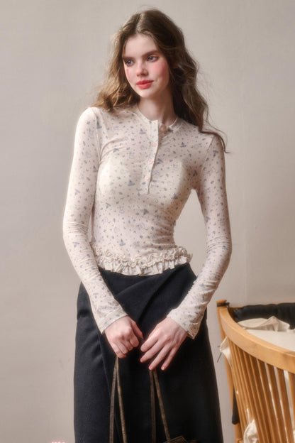 Milky Way Cotton Lace Top