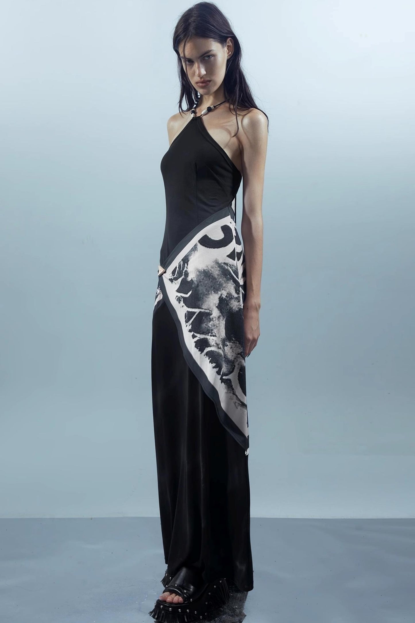 Print Backless Dress