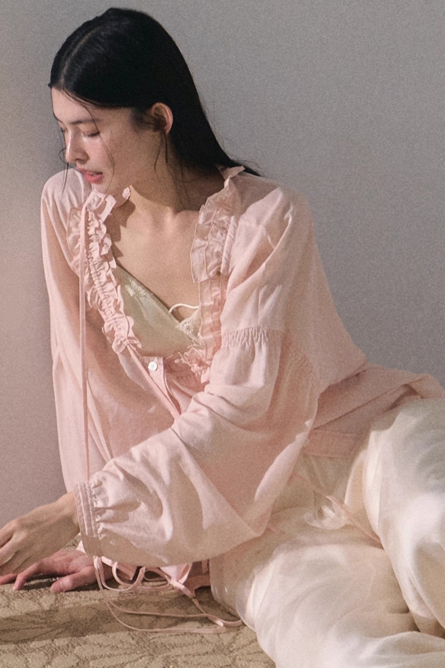 Sweet Imagination Micrometallic Loose Shirt Top