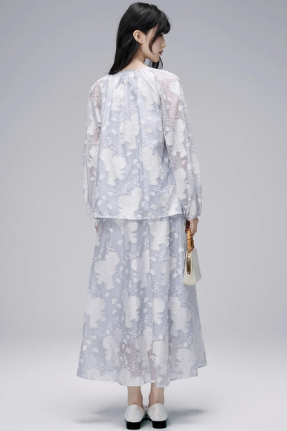 Autumn Jacquard Skirt Set