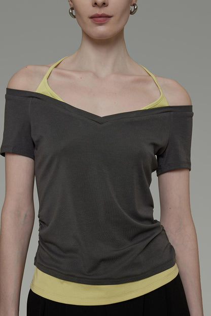 Dark Grey V-Neck Tee