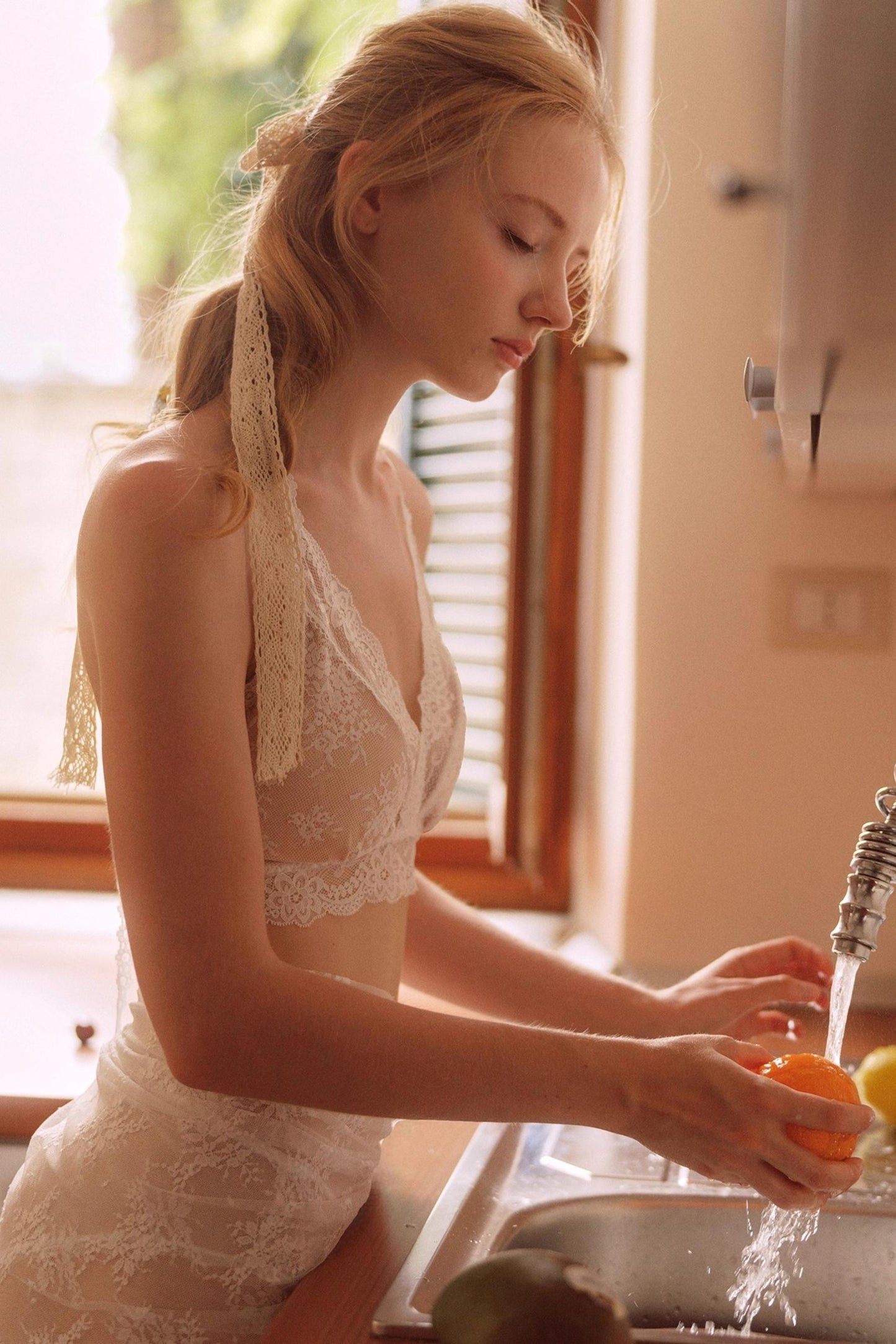 French Lace Halterneck Top