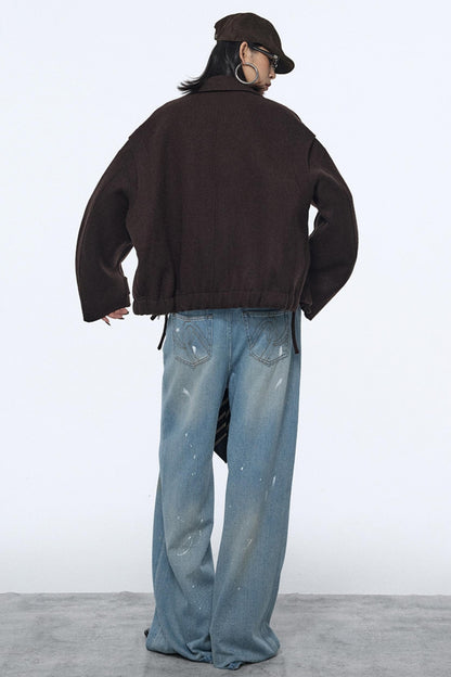 Splash-Ink Vintage Denim Pants