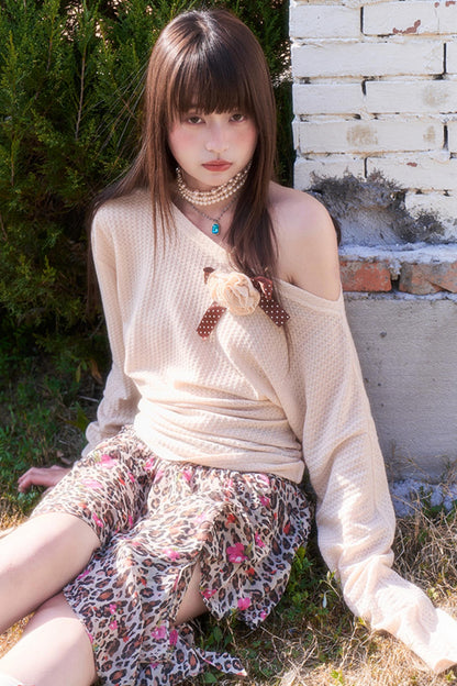 Slouchy Floral Knit Tee