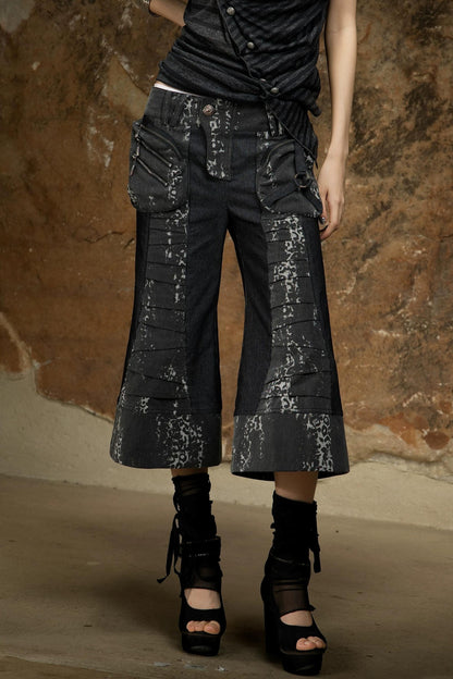 Punk Dark Flared Pants