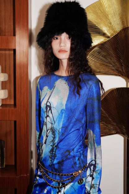 Autumn Niche Printed Sleeve Top