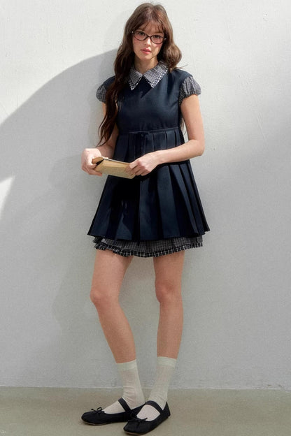 Woolen Short Sleeve Dress