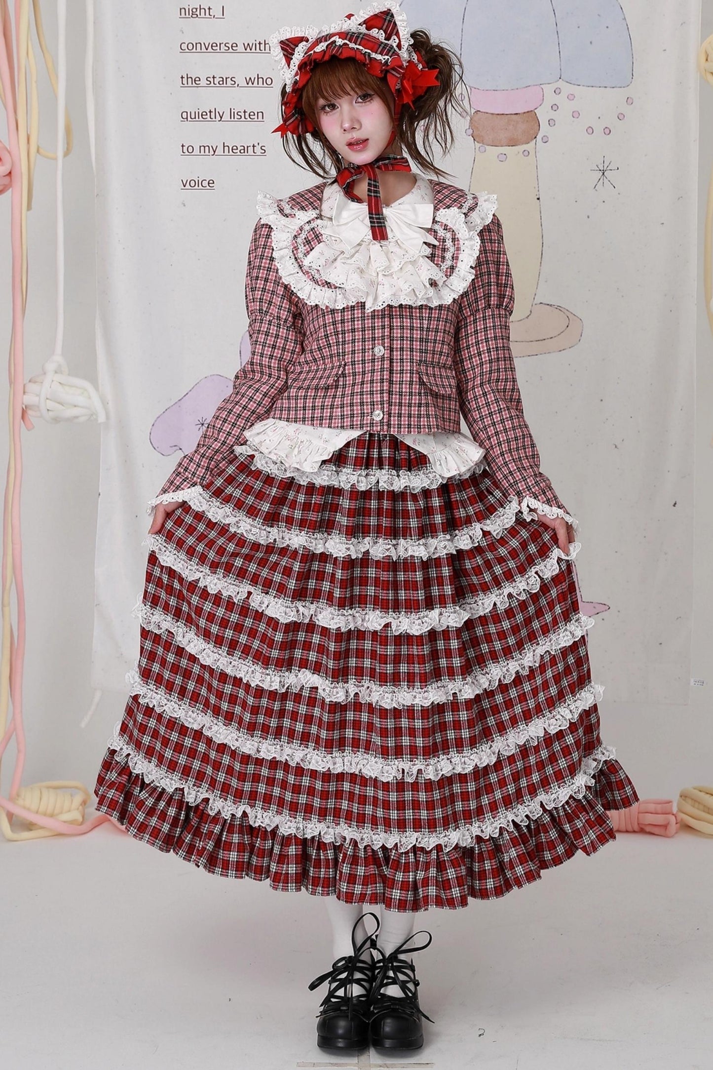 Christmas Pink Plaid Top