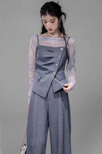 Star Sparkle Pleated Pants Set-Up