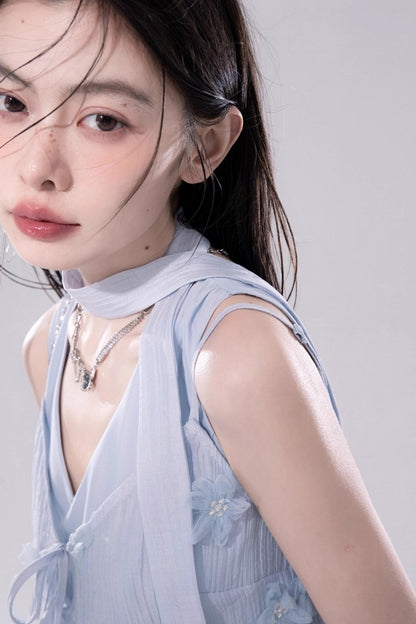 Floral Embroidered Cardigan Dress Set