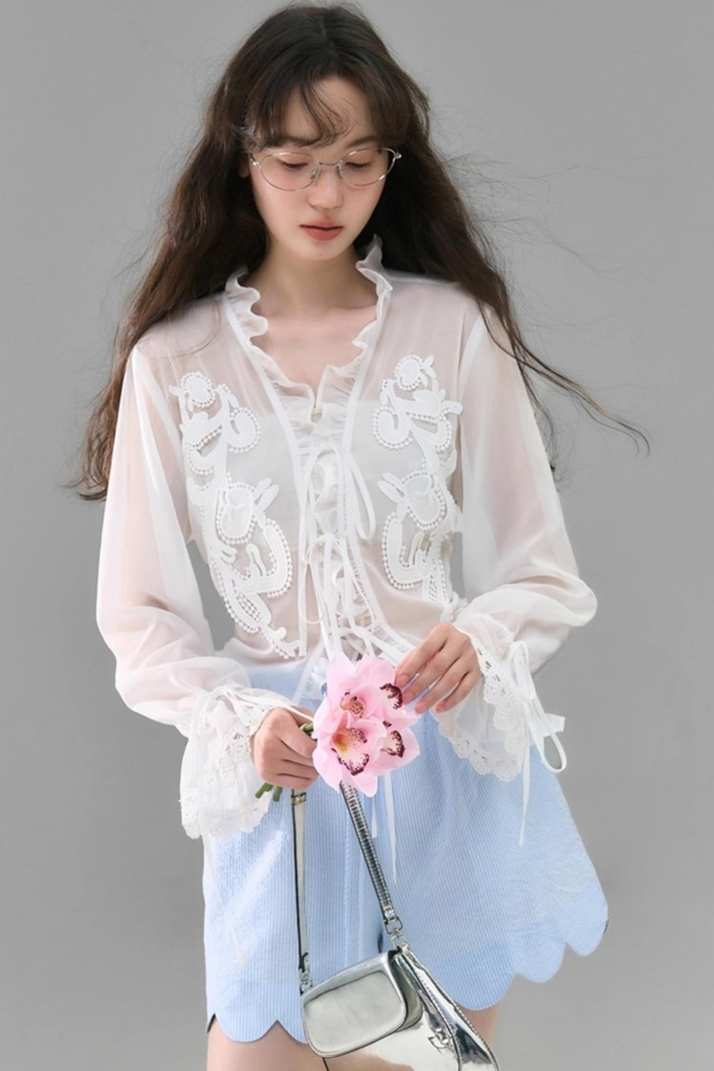 Flower Vine Long Sleeve Shirt Set-Up
