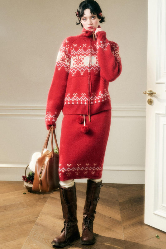 Fair Isle Pullover-Set 