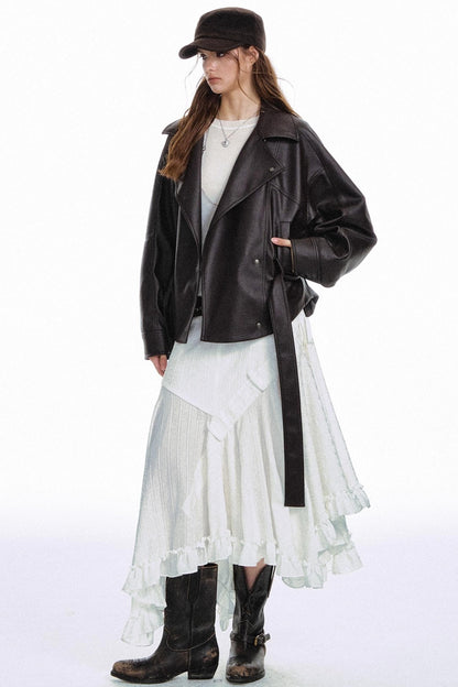 Versatile Solid Color Long Skirt