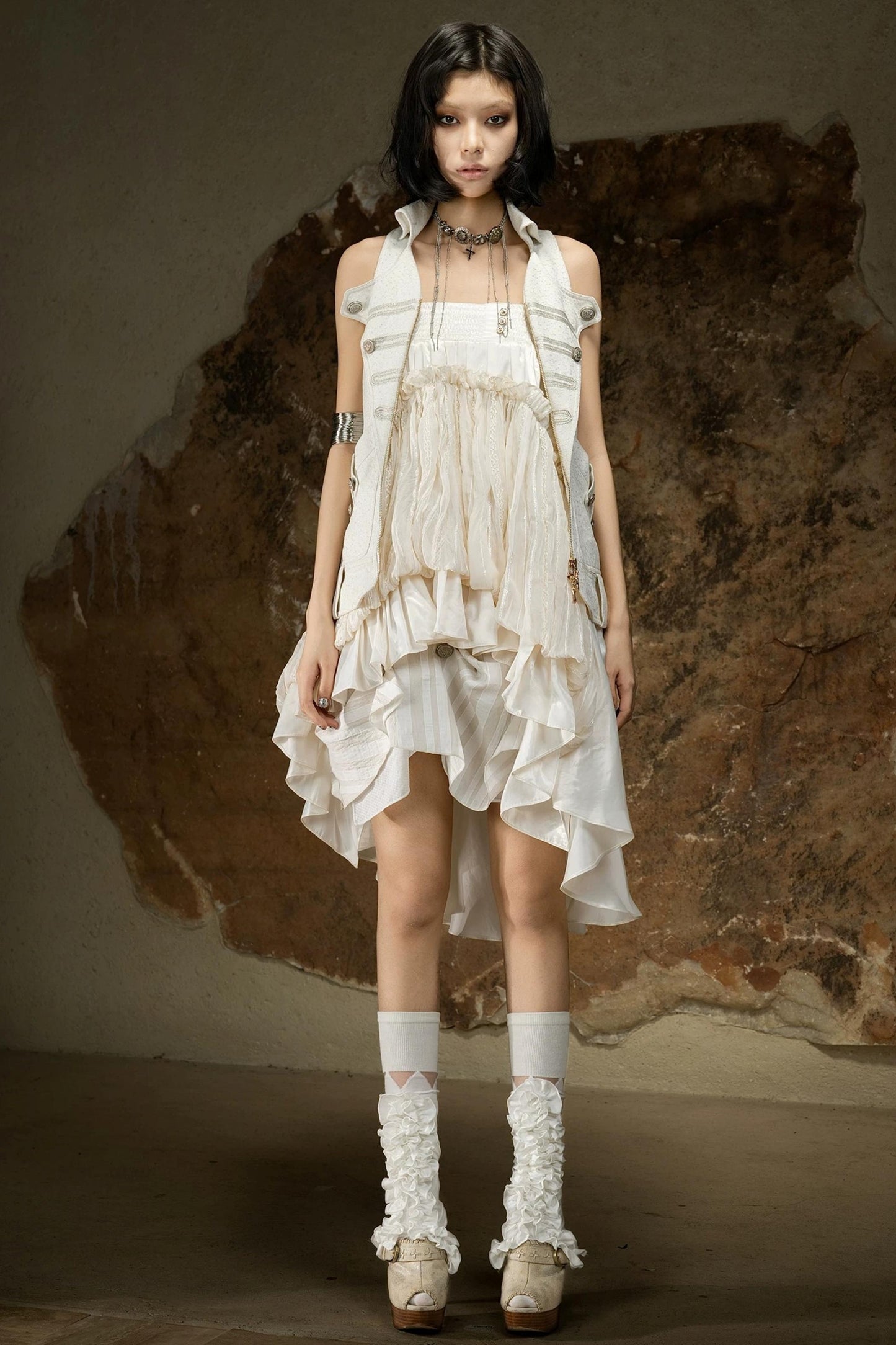 Asymmetrical Retro Tube Skirt