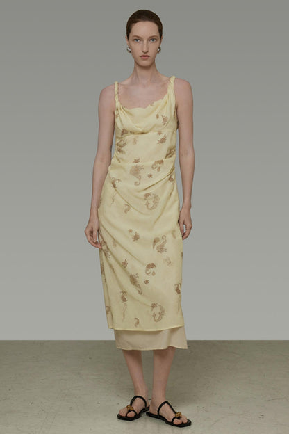 Floral Halter Swing Dress