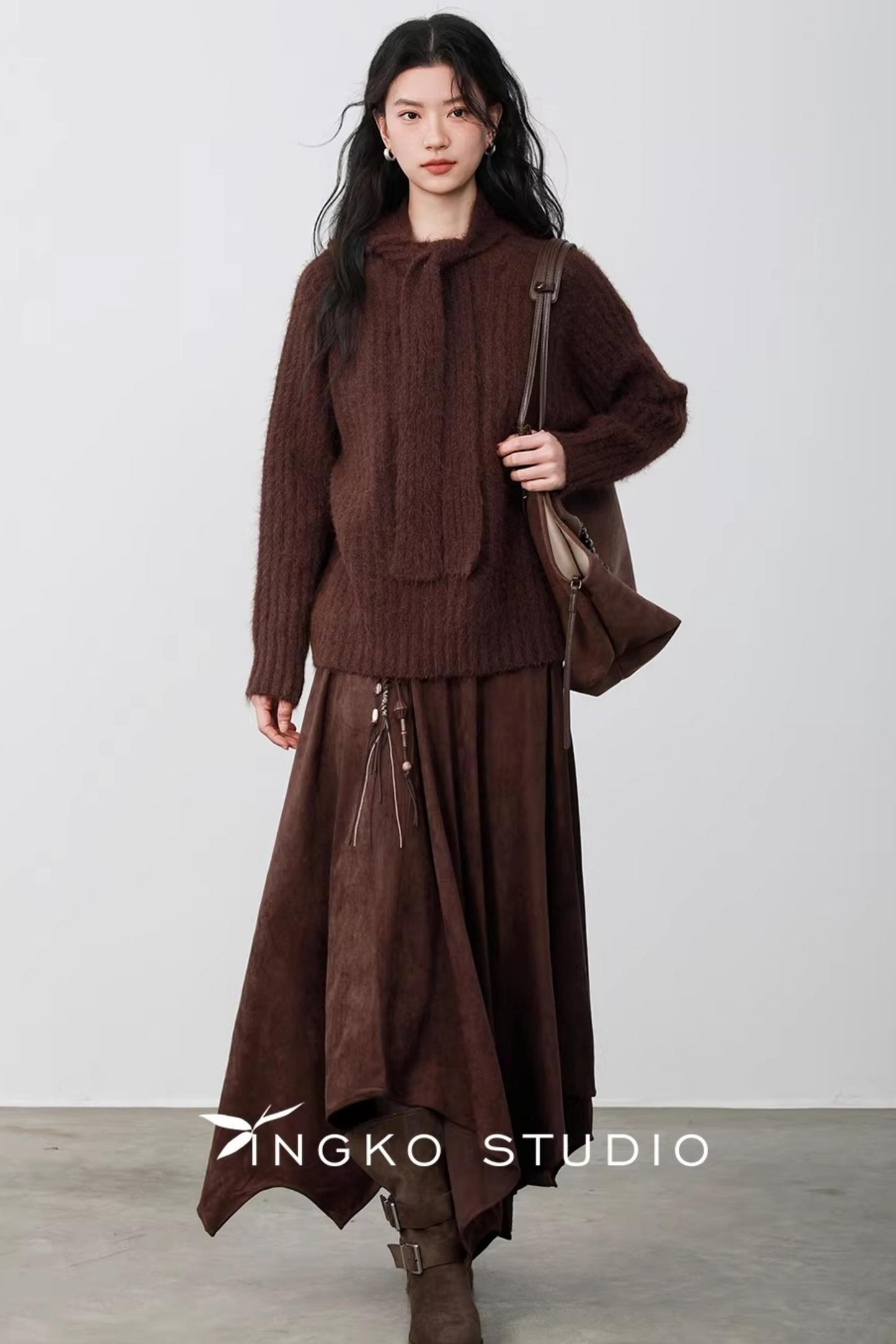 Hollow Cocoa Hood Sweater