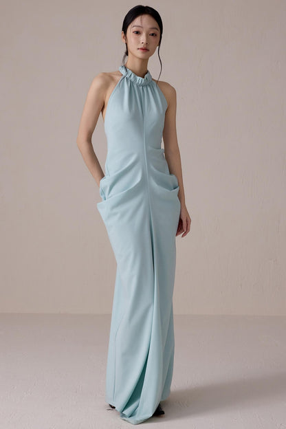 Summer Lime Backless Dress