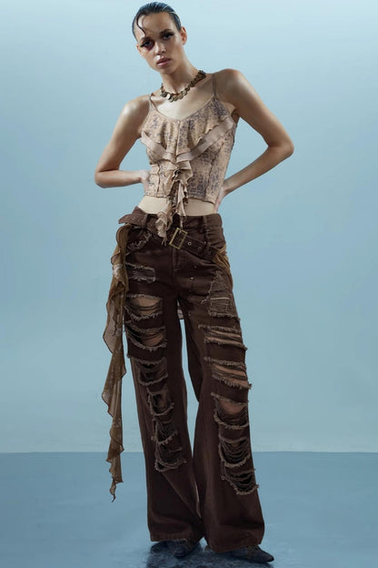 Ruffle Snake Camisole