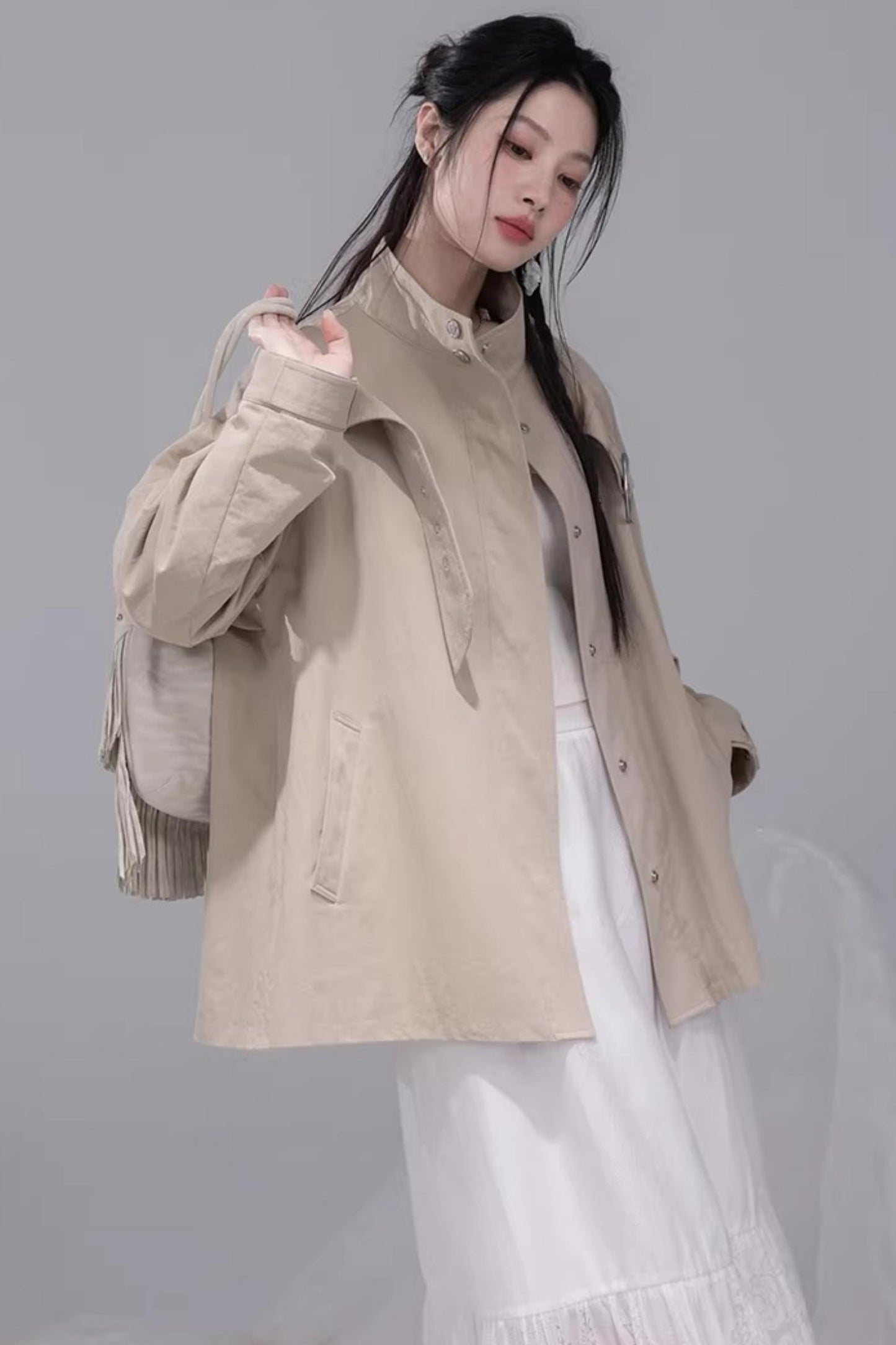 Milk Tea Brown Cape Coat