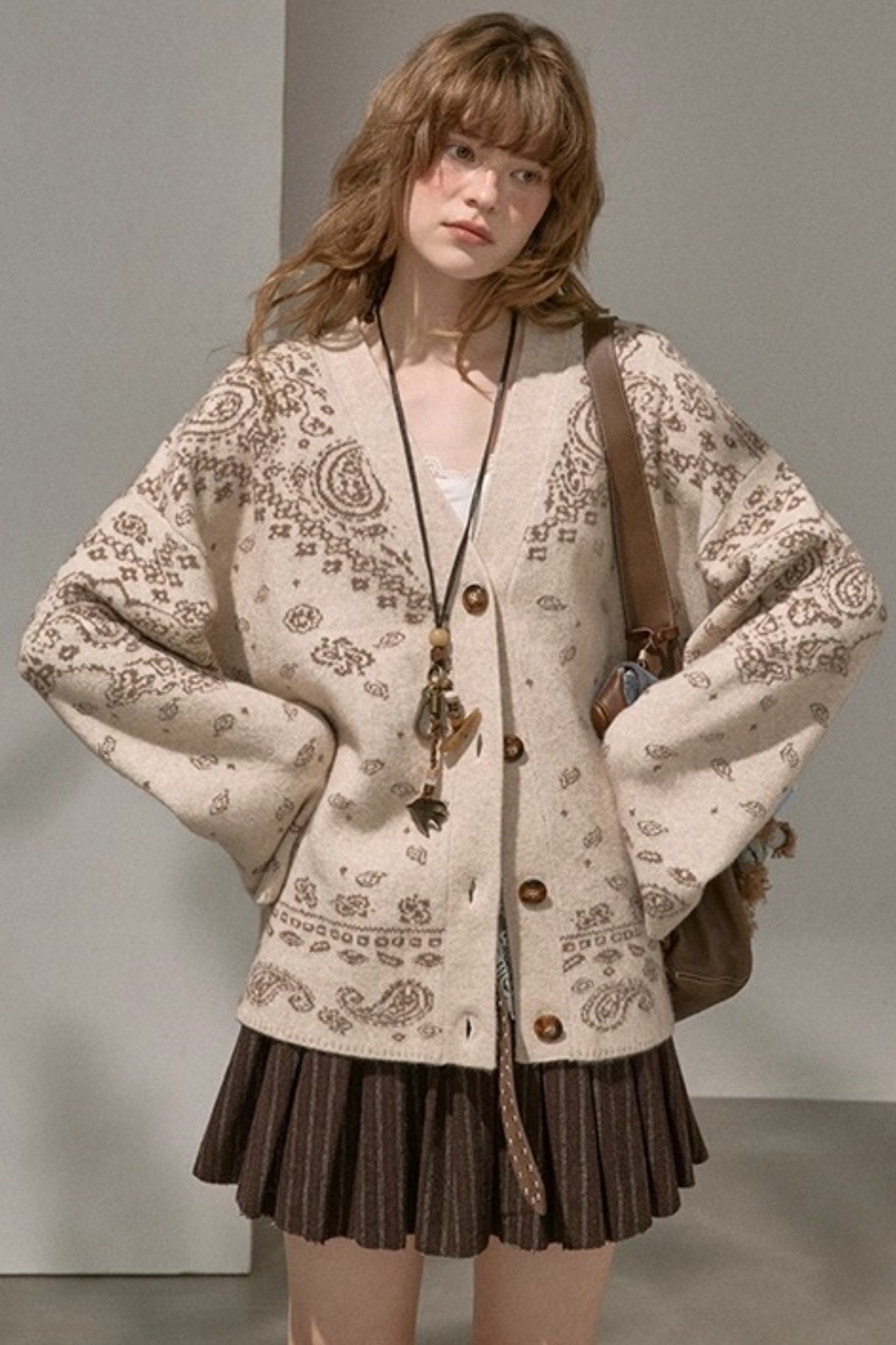 Premium V-Neck Knit Cardigan