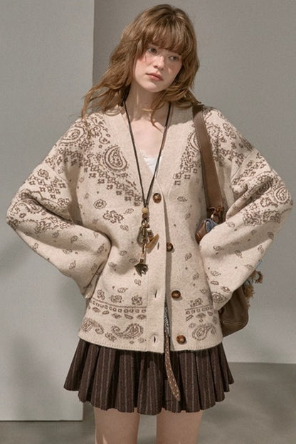 Premium V-Neck Knit Cardigan