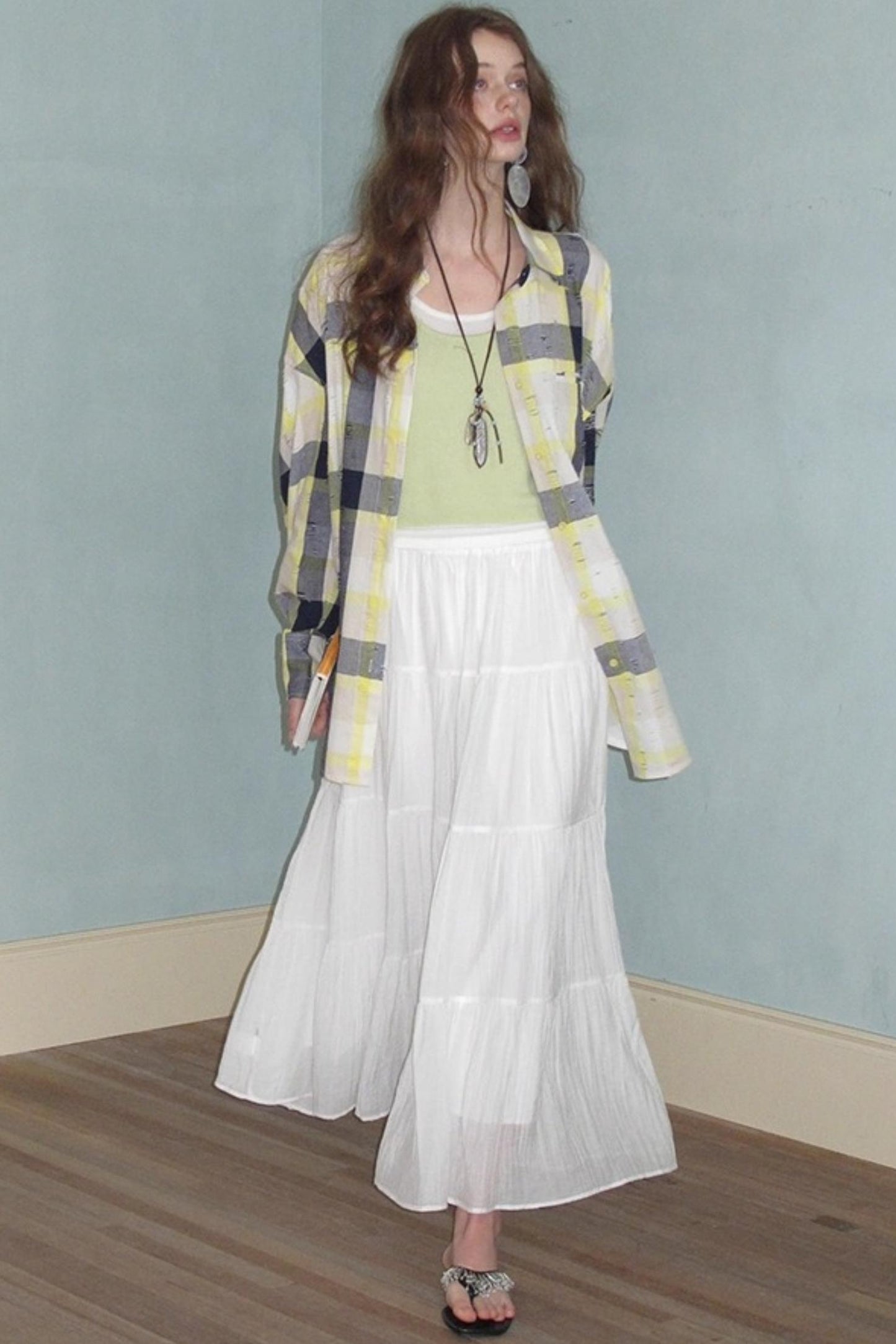 Neoclassical Ripped Check Shirt