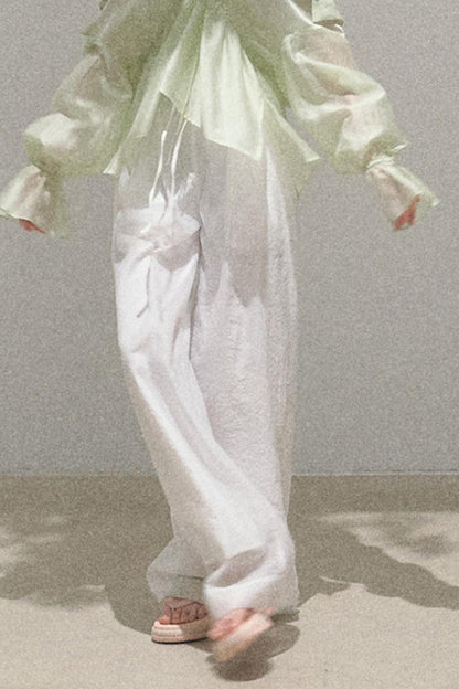 Pearlescent Wide Leg Trousers