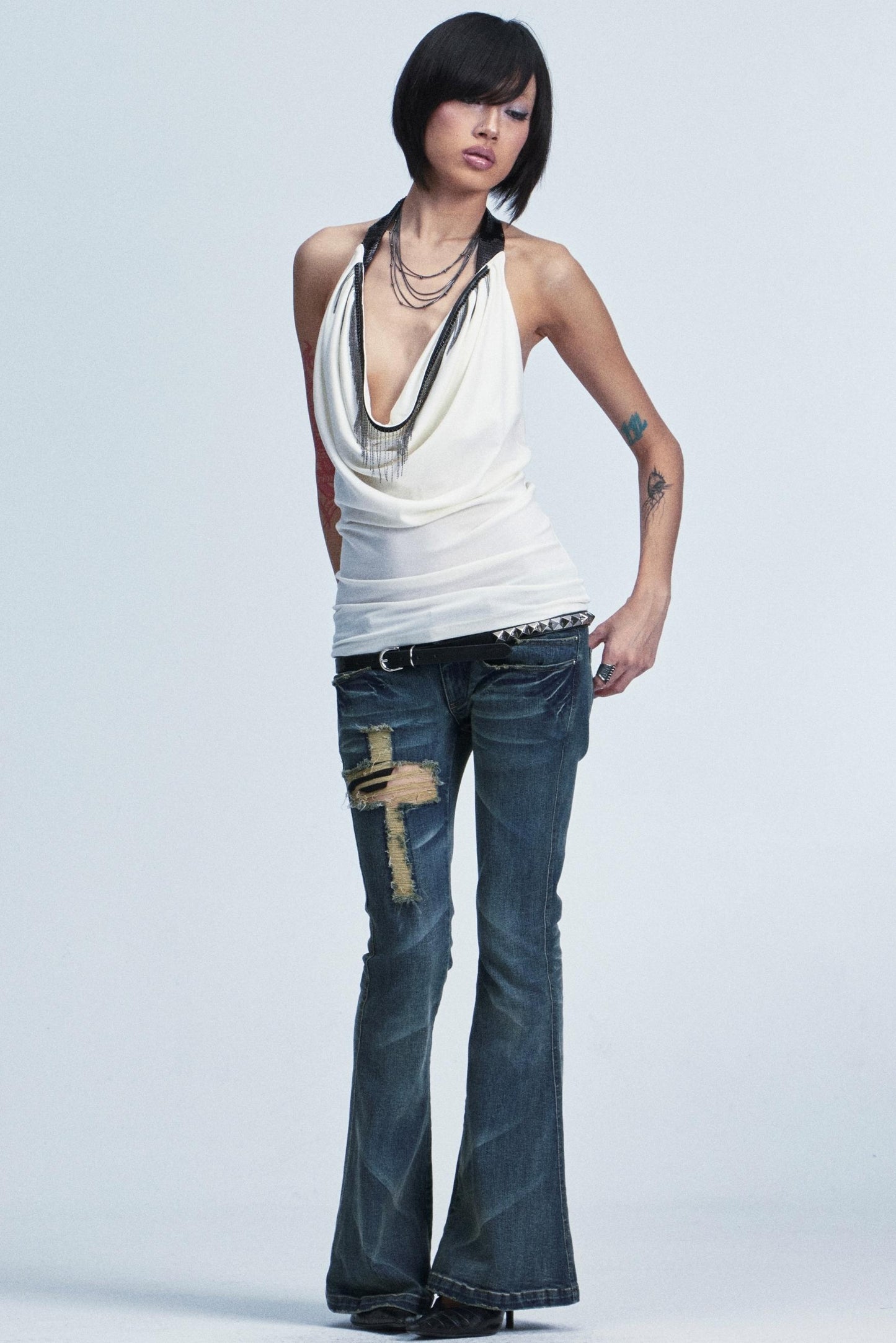 Two-Color Stretch Top