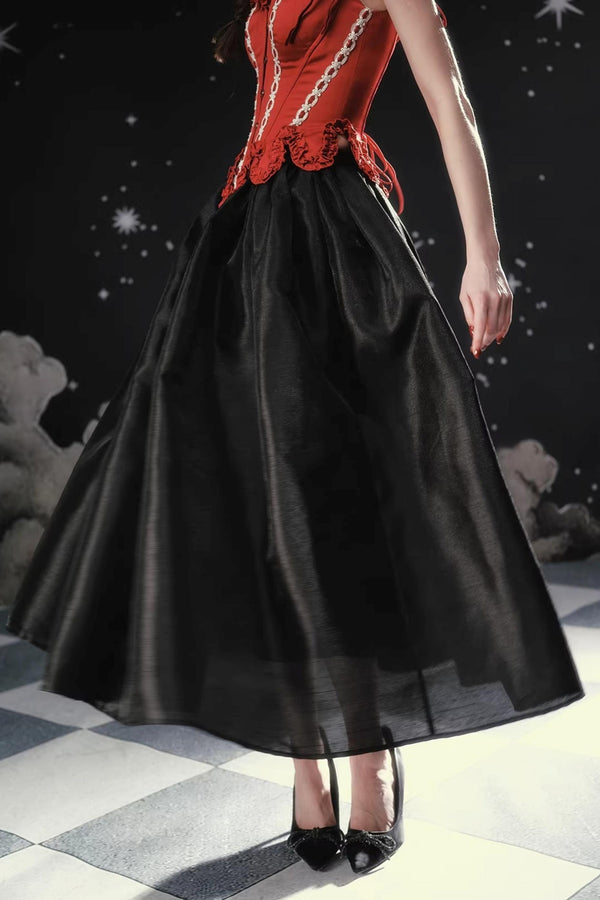 Red Retro Corset Vest Set-Up